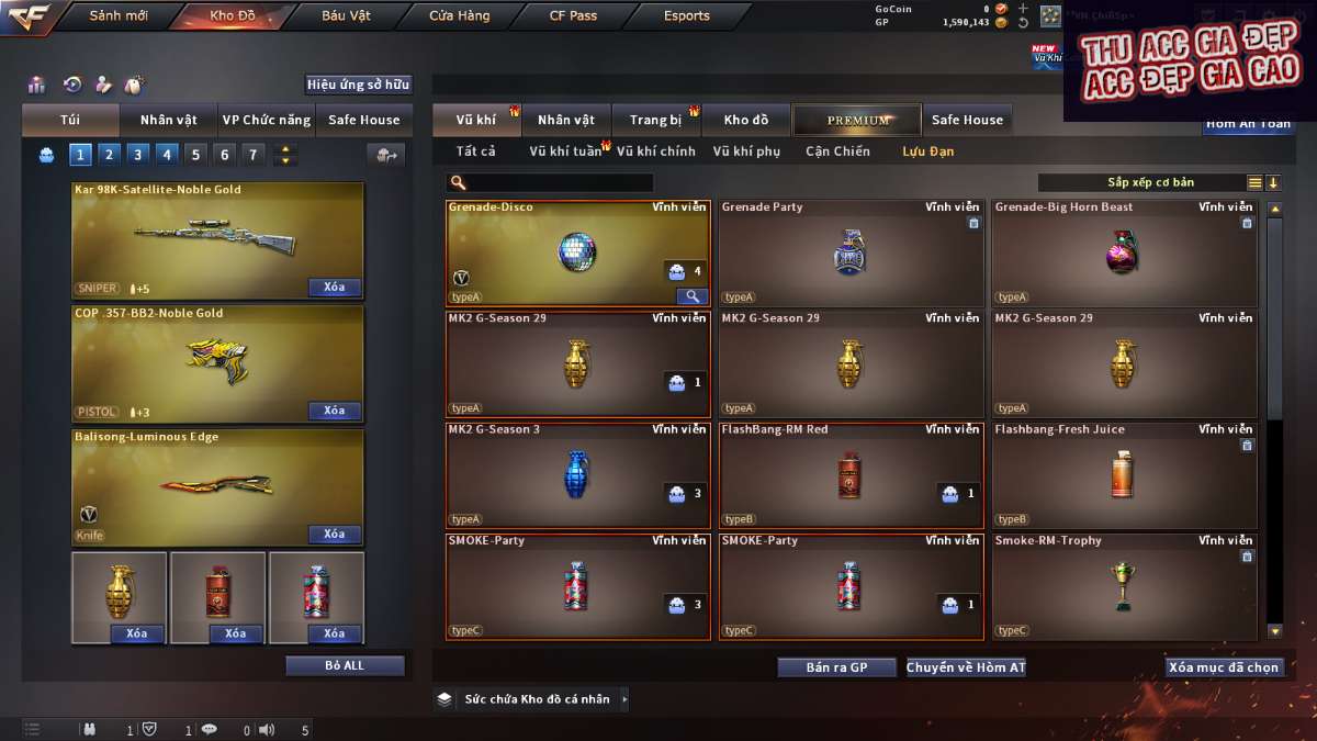 shop acc cf uy tin gia re